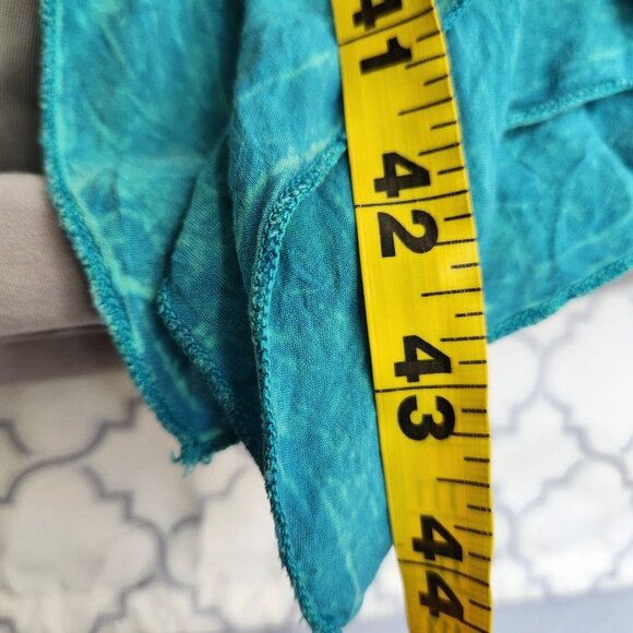 T-Party Turquoise Swing Dress size Large Embroidery Boho Hippie Sleeveless - Picture 10 of 16